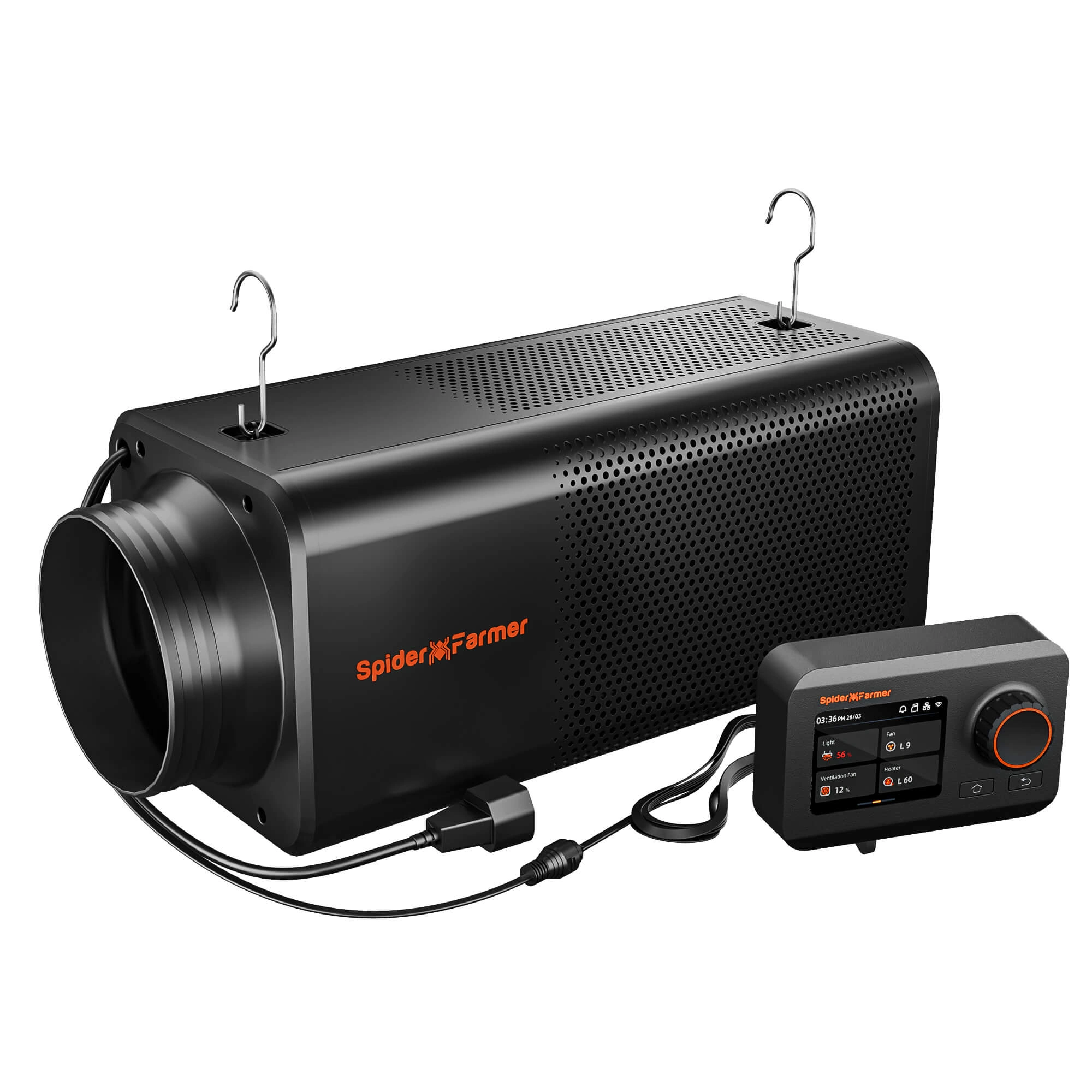 Spider Farmer 6 Zoll 2-in-1 Abluftsystem mit Aktivkohlefilter & GGS Controller