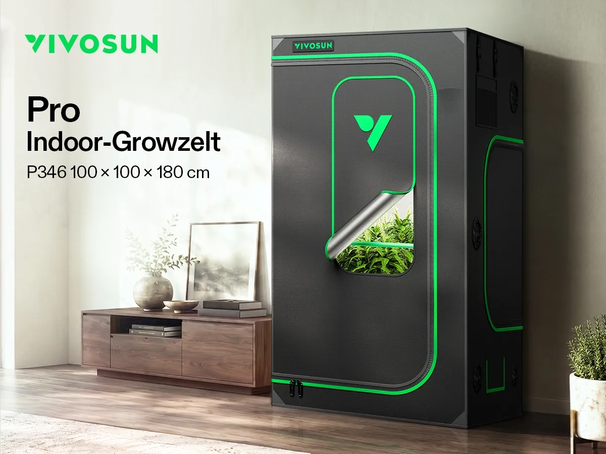 Premium Smart Grow Komplettset 100 × 100 cm – SE5000 & GGS Klimasteuerung
